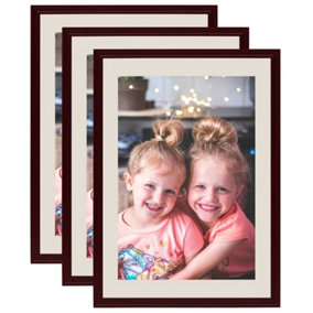 Berkfield Photo Frames Collage 3 pcs for Wall or Table Dark Red 59.4x84 cm