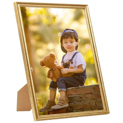 Berkfield Photo Frames Collage 5 pcs for Wall or Table Gold 59.4x84cm MDF