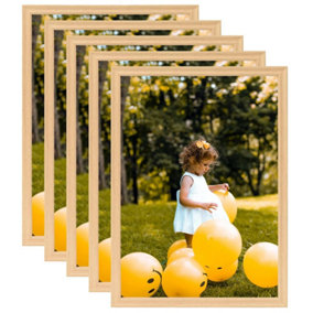 Berkfield Photo Frames Collage 5pcs for Wall or Table Light Oak 59.4x84cm