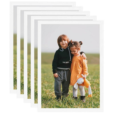 Berkfield Photo Frames Collage 5pcs for Wall or Table White 59.4x84cm MDF