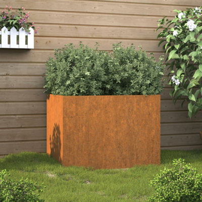 Berkfield Planter 62x47x46 cm Corten Steel