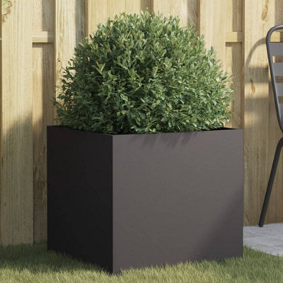 Berkfield Planter Black 49x47x46 cm Steel