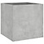 Berkfield Planter Box Concrete Grey 40x40x40 cm Engineered Wood