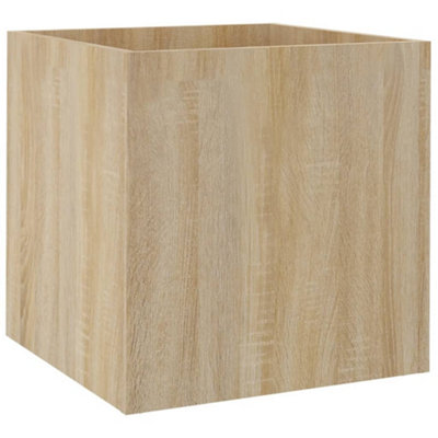 Berkfield Planter Box Sonoma Oak 40x40x40 cm Engineered Wood