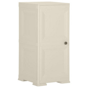 Berkfield Plastic Cabinet 40x43x85.5 cm Wood Design Cream