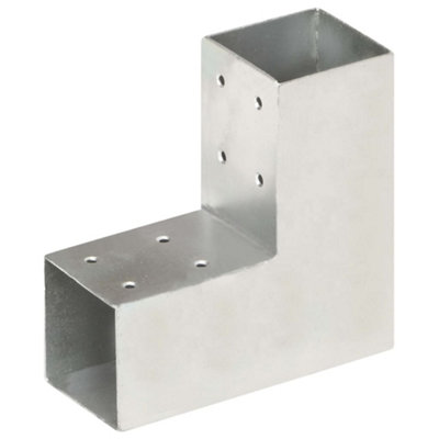 Berkfield Post Connector L Shape Galvanised Metal 71x71 mm