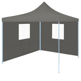 Berkfield Professional Folding Party Tent with 2 Sidewalls 2x2 m Steel Anthracite