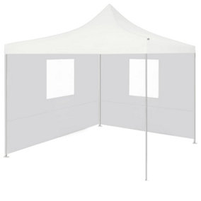 Berkfield Professional Folding Party Tent with 2 Sidewalls 2x2 m Steel White
