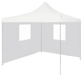 Berkfield Professional Folding Party Tent with 2 Sidewalls 3x3 m Steel White