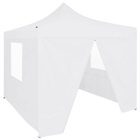 Berkfield Professional Folding Party Tent with 4 Sidewalls 2x2 m Steel White