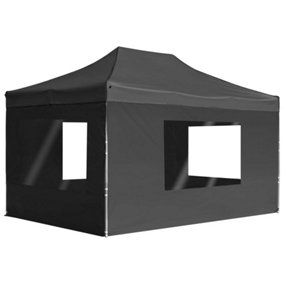 Berkfield Professional Folding Party Tent with Walls Aluminium 4.5x3 m Anthracite