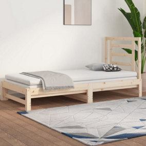 Berkfield Pull-out Day Bed 2x(90x200) cm Solid Wood Pine