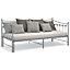 Berkfield Pull-out Sofa Bed Frame Grey Metal 90x200 cm