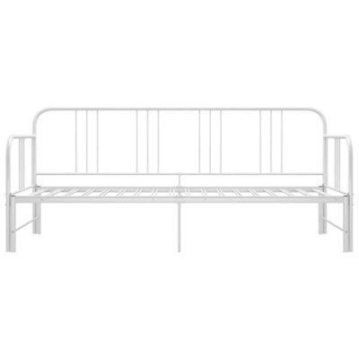 Berkfield Pull-out Sofa Bed Frame White Metal 90x200 cm