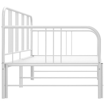 Berkfield Pull-out Sofa Bed Frame White Metal 90x200 cm