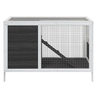 BERKFIELD RABBIT HUTCH GREY 103X44X69.5 CM SOLID WOOD PINE