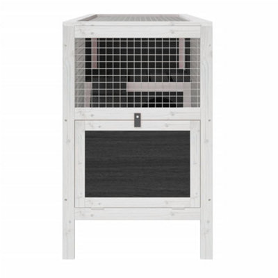 BERKFIELD RABBIT HUTCH GREY 103X44X69.5 CM SOLID WOOD PINE