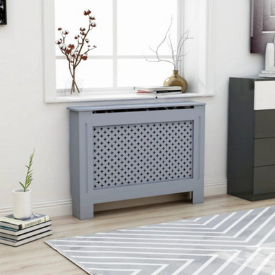 Berkfield Radiator Cover Anthracite 112x19x81 cm MDF