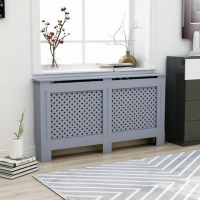 Berkfield Radiator Cover Anthracite 152x19x81 cm MDF