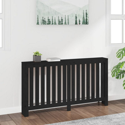 Berkfield Radiator Cover Black 153x19x84 cm Solid Wood Pine Price Comparisons | Compare The Build