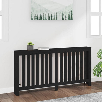 Berkfield Radiator Cover Black 169x19x84 cm Solid Wood Pine Price Comparisons | Compare The Build