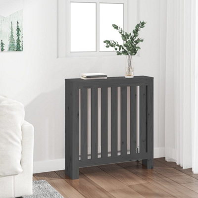 Berkfield Radiator Cover Grey 79.5x19x84 cm Solid Wood Pine Price Comparisons | Compare The Build