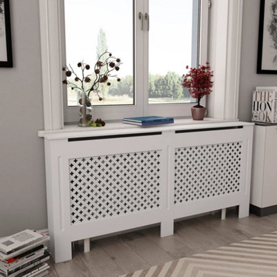 Berkfield Radiator Cover White 172x19x81.5 cm MDF