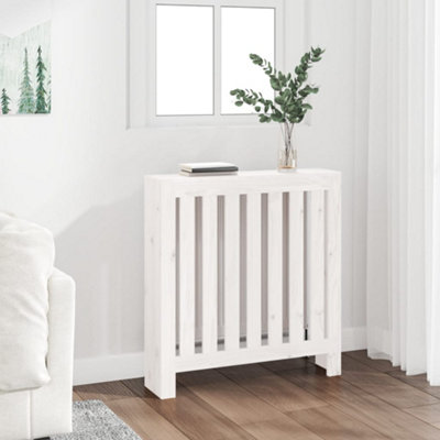 Berkfield Radiator Cover White 79.5x19x84 cm Solid Wood Pine