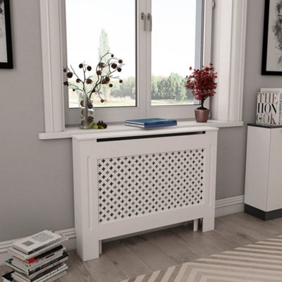 Berkfield Radiator Covers 2 pcs White 112x19x81.5 cm MDF