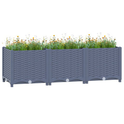 Berkfield Raised Bed 120x40x38 cm Polypropylene | DIY at B&Q