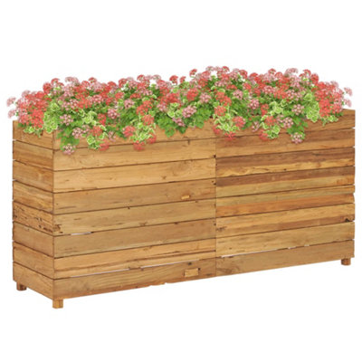 Berkfield Raised Bed 150x40x72 cm Recycled Teak and Steel