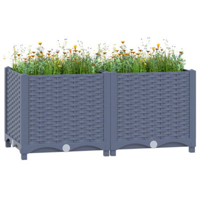 Berkfield Raised Bed 80x40x38 cm Polypropylene