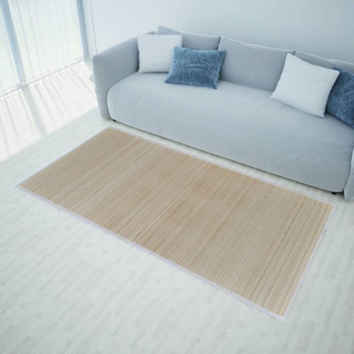 Berkfield Rectangular Natural Bamboo Rugs 2 pcs 120x180 cm