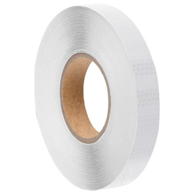 Berkfield Reflective Tape White 2.5 cmx50 m PVC