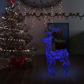 Berkfield Reindeer Christmas Decoration 90 LEDs 60x16x100 cm Acrylic
