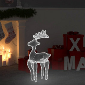 Berkfield Reindeer Christmas Decoration with Mesh 306 LEDs 60x24x89cm