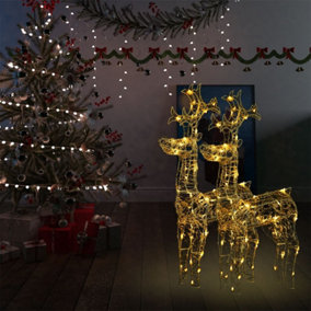 Berkfield Reindeer Christmas Decorations 2 pcs 60x16x100 cm Acrylic