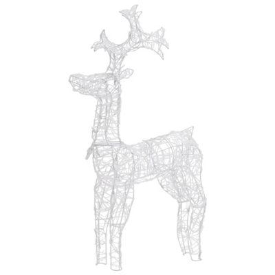 Berkfield Reindeer Christmas Decorations 2 pcs 60x16x100 cm Acrylic