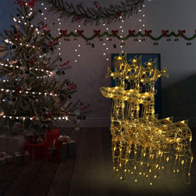 Berkfield Reindeer Christmas Decorations 3 pcs 60x16x100 cm Acrylic