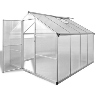 Berkfield Reinforced Aluminium Greenhouse with Base Frame 6.05 m2 | DIY ...