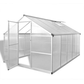 Berkfield Reinforced Aluminium Greenhouse with Base Frame 7.55 m2