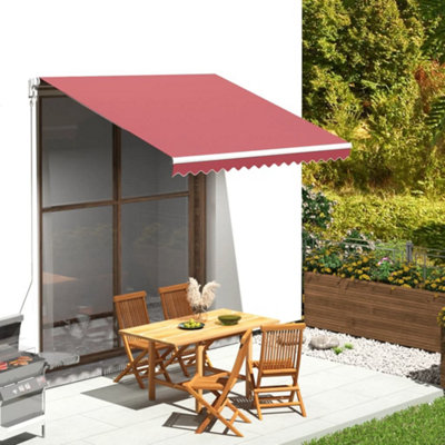 Berkfield Replacement Fabric for Awning Burgundy Red 3x2.5 m | DIY at B&Q