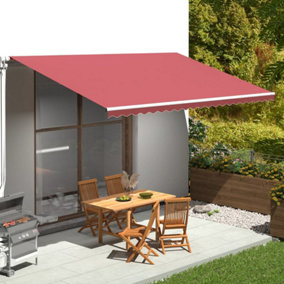 Berkfield Replacement Fabric for Awning Burgundy Red 5x3 m