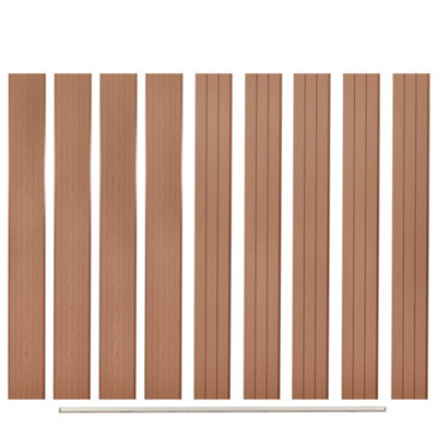 Berkfield Replacement Fence Boards 9 pcs WPC 170 cm Brown