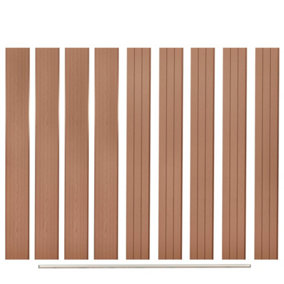 Berkfield Replacement Fence Boards 9 pcs WPC 170 cm Brown