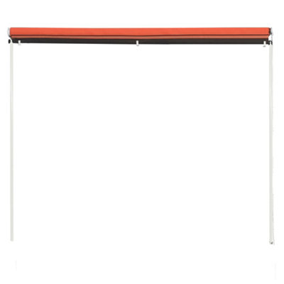 Berkfield Retractable Awning 100x150 cm Orange and Brown