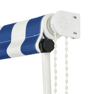Berkfield Retractable Awning 150x150 cm Blue and White