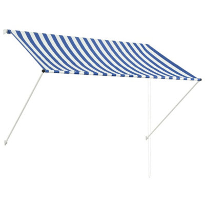 Berkfield Retractable Awning 200x150 cm Blue and White