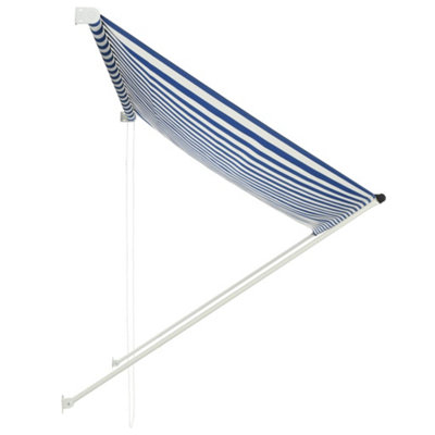 Berkfield Retractable Awning 200x150 cm Blue and White