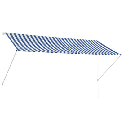Berkfield Retractable Awning 300x150 cm Blue and White